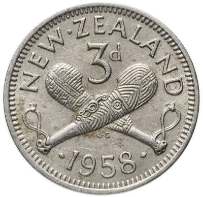 купить Новая Зеландия 3 пенса (pence) 1958