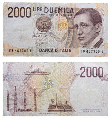 купить Италия 2000 лир 1990