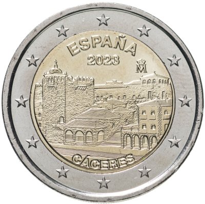 купить Испания 2 евро 2023 "ЮНЕСКО - Касерес"