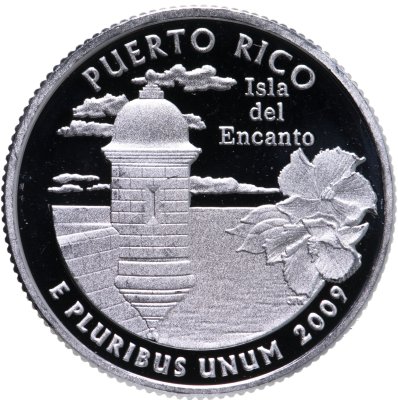купить США 25 центов (квотер, 1/4 доллара, quarter dollar) 2009 Пуэрто-Рико