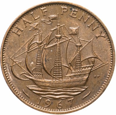 купить Великобритания 1/2 пенни 1967 г.