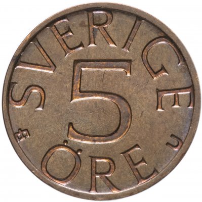 купить Швеция 5 эре 1977 - 1980 гг.