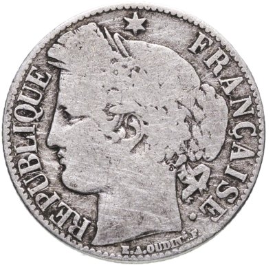 купить Франция 1 франк (franc) 1872