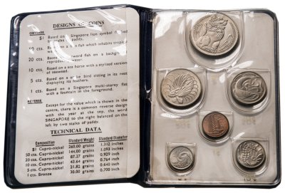купить Сингапур набор монет 1968 (6 монет) в футляре
