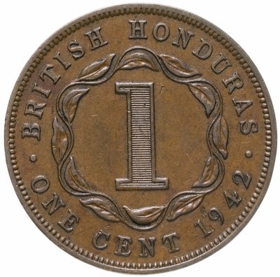 купить Британский Гондурас 1 цент (cent) 1942