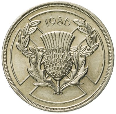 купить Великобритания 2 фунта (pounds) 1986 "XIII Игры Содружества"