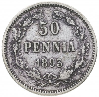 купить 50 пенни 1893 L, монета для Финляндии
