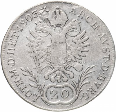 купить Австрия 20 крейцеров (kreuzer) 1803 A