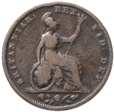 купить Великобритания 1 фартинг (farthing) 1828