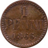 Купить 1 пенни 1866 года