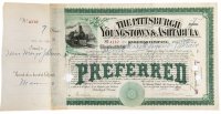 купить Акция США Pittsburgh, Youngstown & Ashtabula Company, 1889 г. ( С Ордером на покупку)