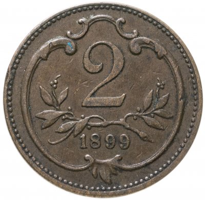 купить Австрия 2 геллера (heller) 1899
