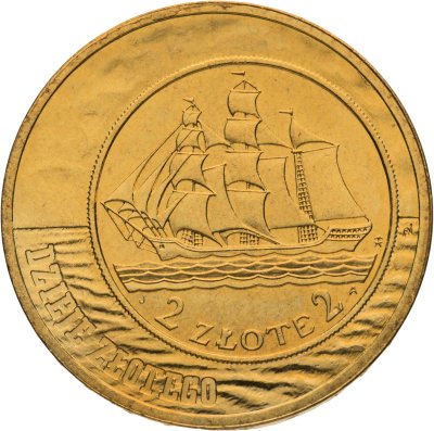 купить Польша 2 злотых (zlote) 2005 История польского злотого - парусное судно на 2 злотых 1936 года