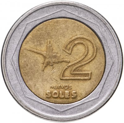 купить Перу 2 новых соля (nuevos soles) 1994-2009, случайная дата