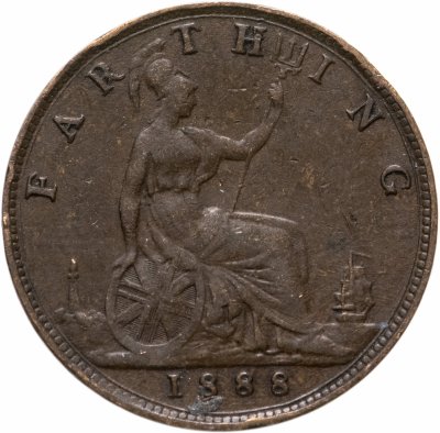 купить Великобритания 1 фартинг (farthing) 1888