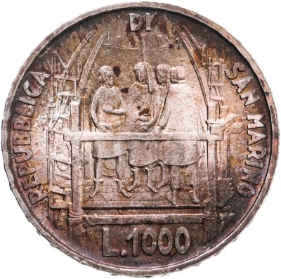 купить Сан-Марино 1000 лир (lire) 1977 "600 лет со дня рождения Филиппо Брунеллески"