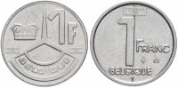 Купить Бельгия набор из 2-х монет 1 франк 1989-1993 и 1 франк 1994-1999, случайная дата