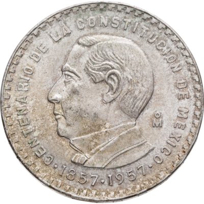 купить Мексика 5 песо (pesos) 1957 100 лет Конституции Мексики