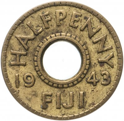 купить Фиджи 1/2 пенни 1943