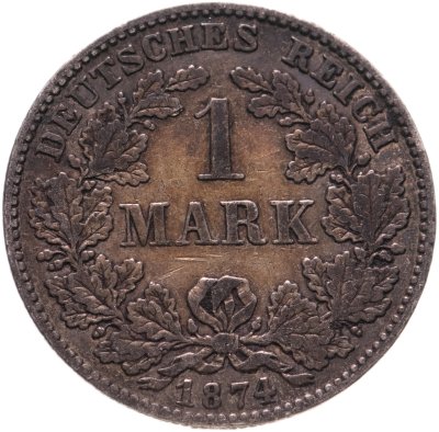 купить Германия 1 марка 1874, знак монетного двора: "D" - Мюнхен