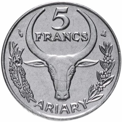 купить Мадагаскар 5 франков (francs) 1996