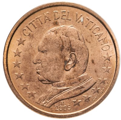 купить Ватикан 5 центов (cents) 2005 "Портрет Папы Иоана Павла II"