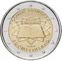 Купить Финляндия 2 евро 2007 "50 лет Римскому договору"
