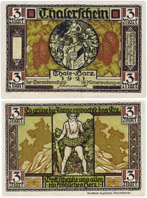 купить Германия (нотгельды) 3 марки, 1921 Город Тале-ам-Гарц