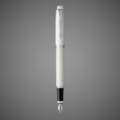 купить Перьевая ручка Parker IM Metal White CT, перо: F , цвет чернил: blue, в подарочной упаковке., Лаки и смолы: лак, латунь, хром, 2026 г.