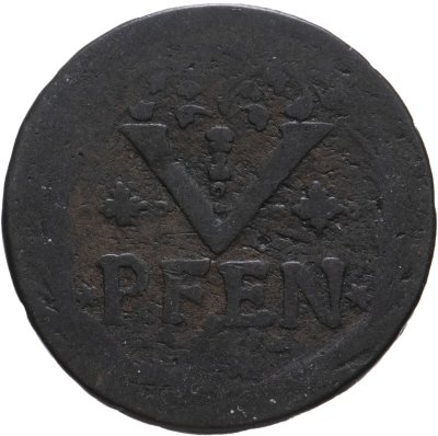 купить Германия, Оснабрюк 5 пфеннигов 1726