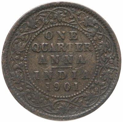 купить Британская Индия 1/4 анны (anna) 1901