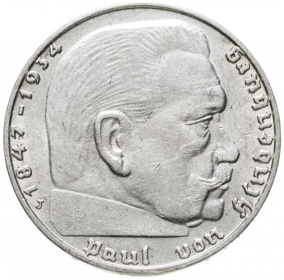 купить Фашистская Германия (Третий Рейх) 2 рейхсмарки 1939 "J"