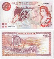 Купить Остров Мэн 20 фунтов 2013 (Pick 49a)