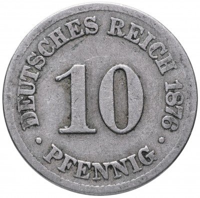 купить Германия 10 рейх пфеннигов 1876 "В"