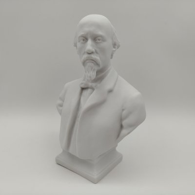 купить Бюст "А.Н. Некрасов", скульптор Л.Ю. Эйдлин, бисквит, Ленинградский фарфоровый завод (ЛФЗ), СССР, 1950-1960 гг.