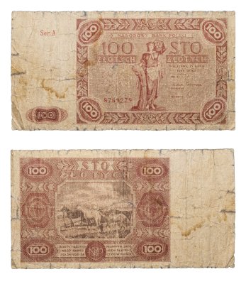 купить Польша 100 злотых 1947 Редкая