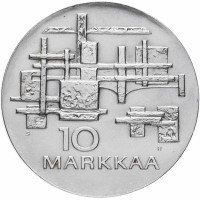 Купить Финляндия 10 марок 1967 "50-летие независимости"