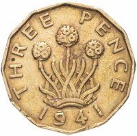 купить Великобритания 3 пенса (pence) 1941