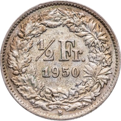 купить Швейцария 1/2 франка (franc) 1950