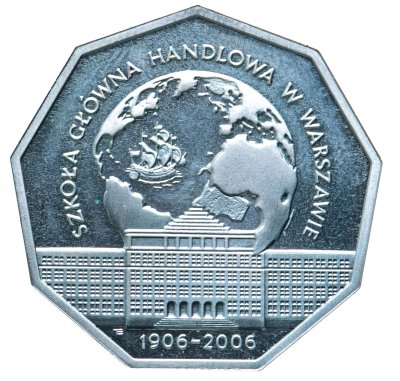 купить Польша 10 злотых (zlotych) 2006 "100 лет Варшавской школе экономики"