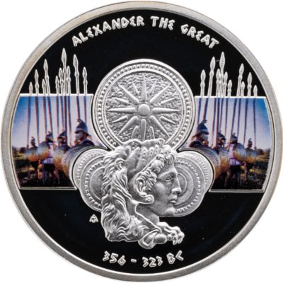 купить Остров Ниуэ 1 доллар (dollar) 2011 "Великие полководцы - Александр Македонский" в подарочном футляре с сертификатом