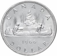 купить Канада 1 доллар (dollar) 1966