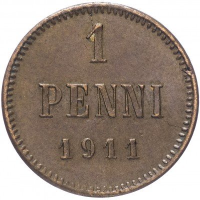 купить 1 пенни 1911, монета для Финляндии