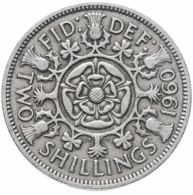 купить Великобритания 2 шиллинга (флорин, shillings) 1960