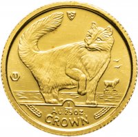 купить Остров Мэн 1 крона (crown) 1991 "Кошки - Норвежская лесная кошка"