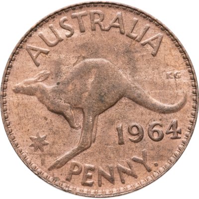 купить Австралия 1 пенни (penny) 1964 Точка после "PENNY." - Монетный двор Перта