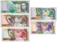 купить Набор Сан-Томе и Принсипи 5000-100000 добра 1996-2013 (5 бон) Pick 65-69 ПРЕСС