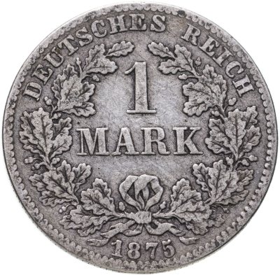 купить Германская Империя 1 марка 1875 "Е"