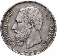 купить Бельгия 5 франков 1873