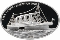 Купить Либерия 10 долларов 2005 "Экспедиция к затонувшему Титанику 2000 года"